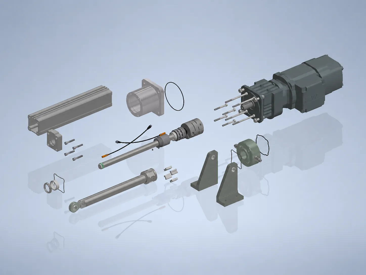 Technical structure of an electric linear actuator