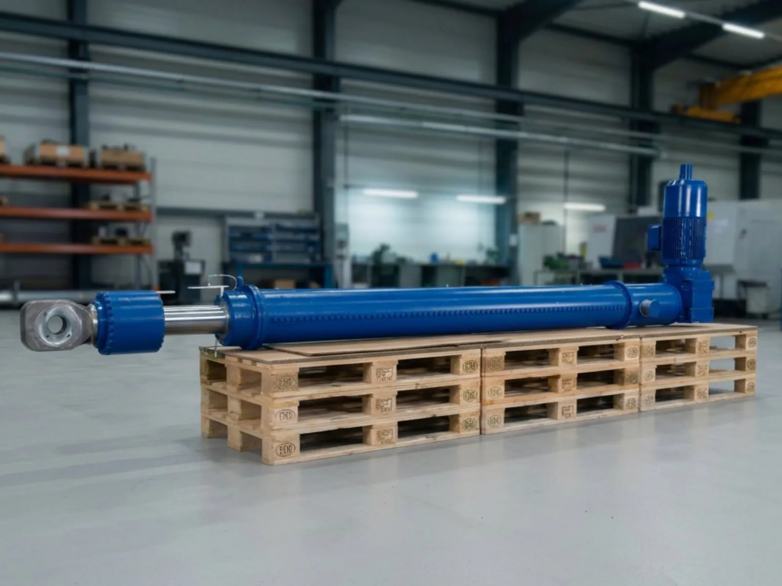 Hydraulic steel structures with S+R electric actuators