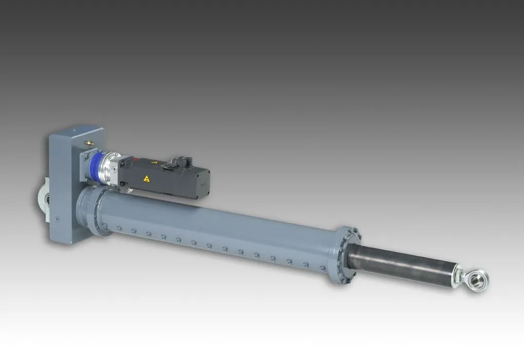 Positionnement hexapode : six vérins électriques pour un grand télescope: Axe de vérin dimensionné pour un réglage précis et un positionnement reproductible.